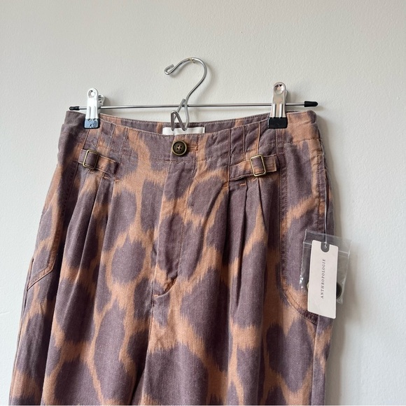 NWT Anthropologie Tamarind Giraffe Animal Print Trouser Joggers - Picture 5 of 8